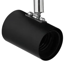 vidaXL Foco de techo con focos 38 x 6,5 x 11,5 cm Metal Negro