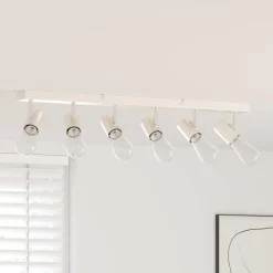 vidaXL Iluminación-Foco de techo con focos Níquel 73 x 6,5 x 11,5 cm Metal