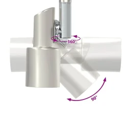 vidaXL Foco de techo con focos Níquel 39 x 10,5 x 10,5 cm Acero Best