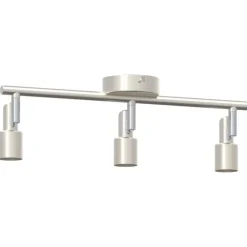 vidaXL Foco de techo con focos Níquel 39 x 10,5 x 10,5 cm Acero Best