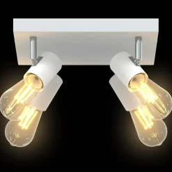 vidaXL Iluminación-Foco de techo con focos 26,5 x 26 x 11,5 cm Metal