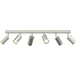vidaXL Foco de techo con focos Níquel 73 x 6 x 16 cm Metal Níquel cepillado Online