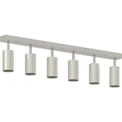 vidaXL Foco de techo con focos Níquel 73 x 6 x 16 cm Metal Níquel cepillado Online