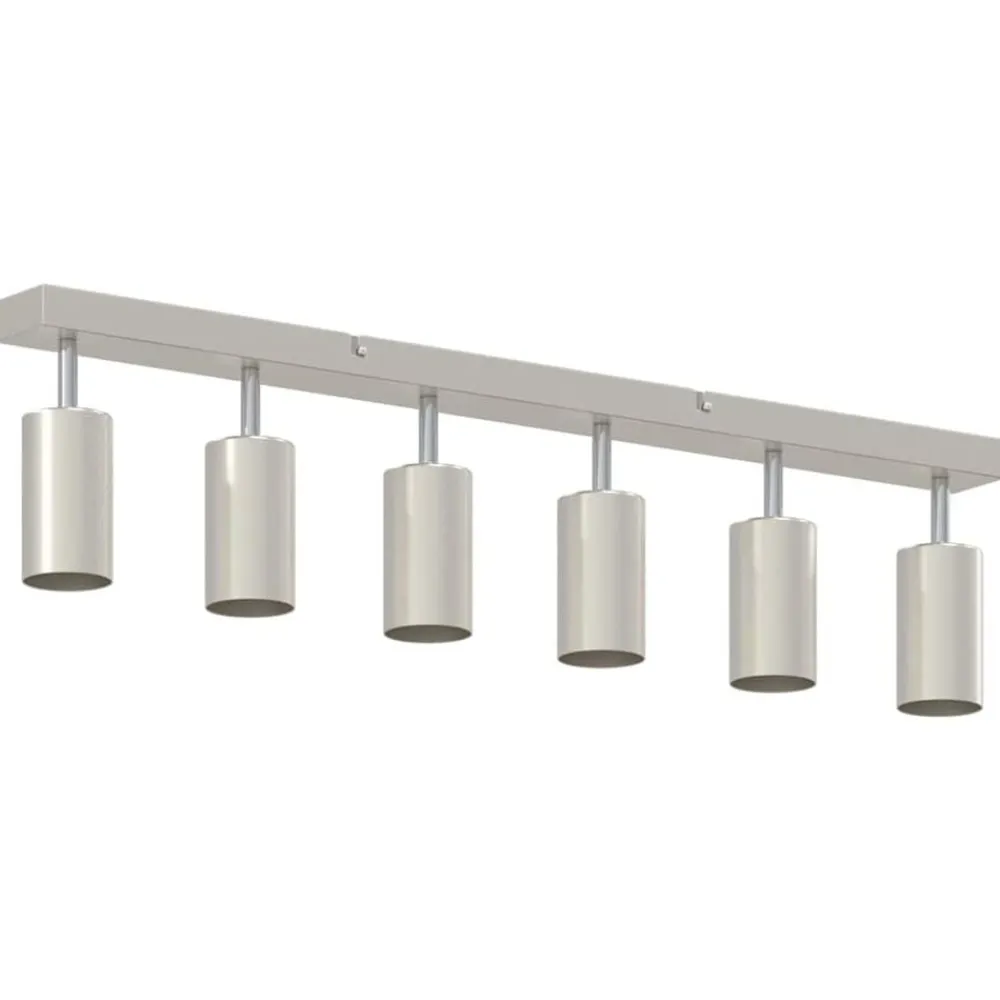 vidaXL Foco de techo con focos Níquel 73 x 6 x 16 cm Metal Níquel cepillado Online