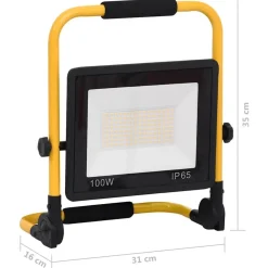 vidaXL Iluminación-Foco LED con asa 100 W blanco cálido