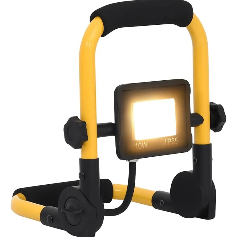 vidaXL Foco LED con asa 10 W Blanco cálido
