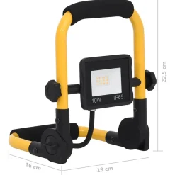 vidaXL Foco LED con asa 10 W Blanco cálido