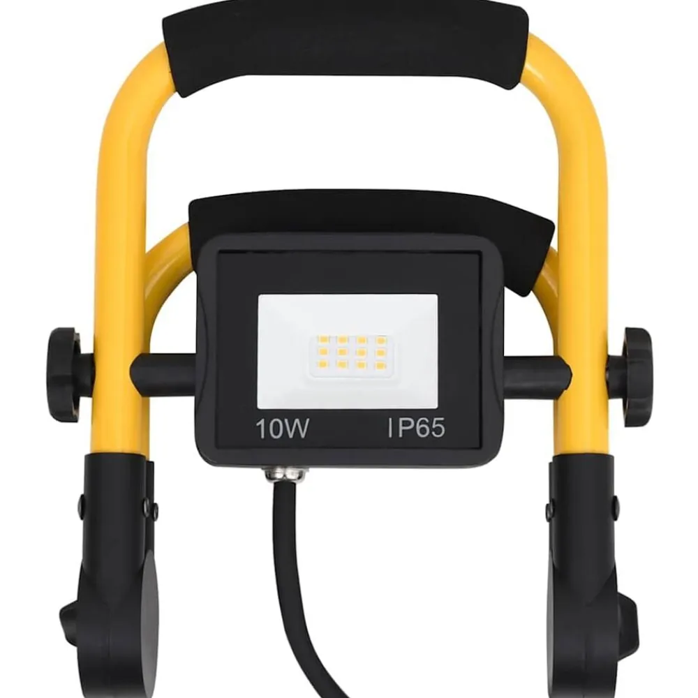 vidaXL Foco LED con asa 10 W Blanco cálido