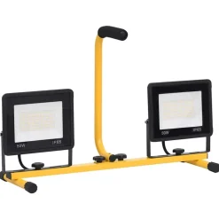 vidaXL Foco LED con asa 2x50 W blanco cálido Blanco c&aacute;lido