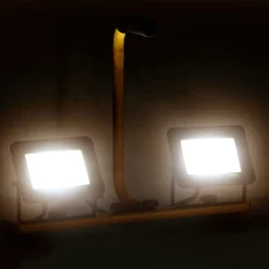vidaXL Foco LED con asa 2x30 W blanco cálido Blanco c&aacute;lido Best