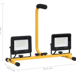 vidaXL Foco LED con asa 2x30 W blanco cálido Blanco c&aacute;lido Best