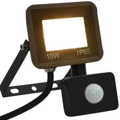 vidaXL Foco LED con sensor 10 W blanco cálido Blanco c&aacute;lido Outlet