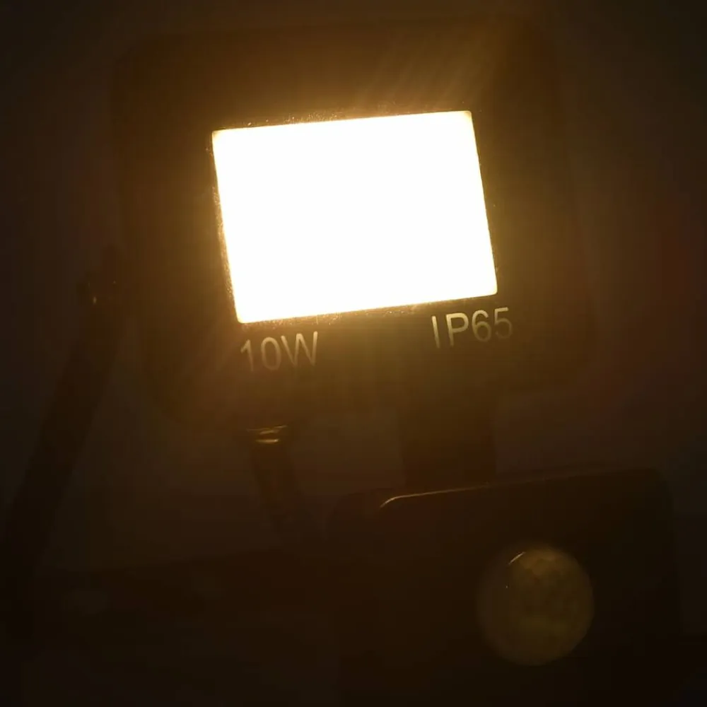 vidaXL Foco LED con sensor 10 W blanco cálido Blanco cálido Outlet