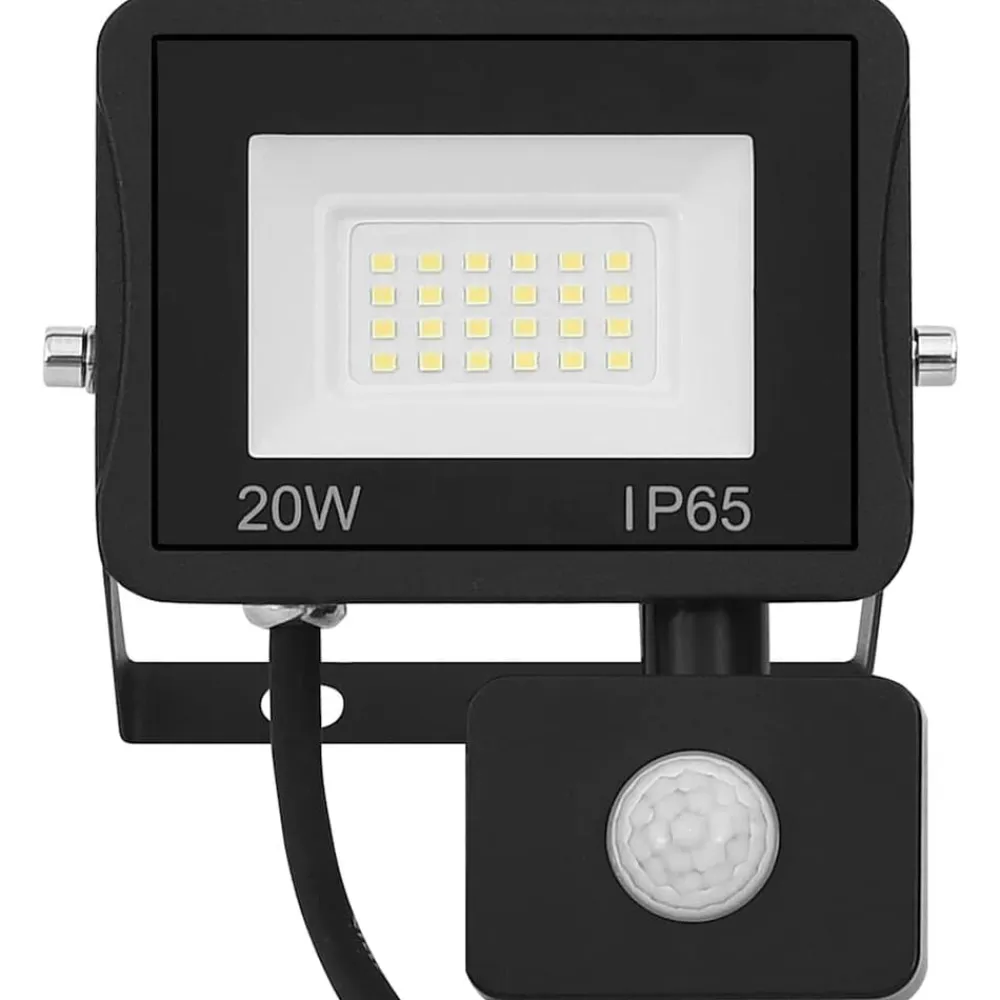 vidaXL Iluminación-Foco LED con sensor 20 W blanco cálido
