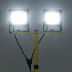 vidaXL Foco LED con trípode 2x100 W blanco frío Blanco fr&iacute;o Discount