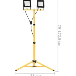 vidaXL Foco LED con trípode 2x50 W blanco frío Blanco fr&iacute;o Online