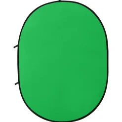 vidaXL Cámaras Y Objetivos-Fondo estudio fotografía ovalado 2 en 1 verde y azul 200x150 cm