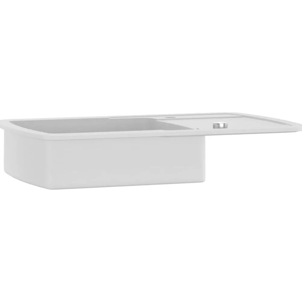 vidaXL Fontanería-Fregadero de cocina de granito con un seno