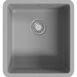 vidaXL Fontanería-Fregadero de cocina de granito con un seno