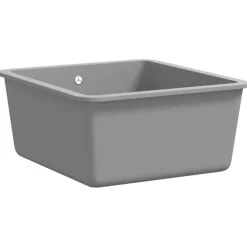 vidaXL Fontanería-Fregadero de cocina de granito con un seno