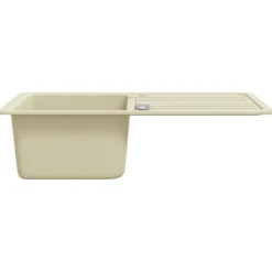 vidaXL Fontanería-Fregadero de cocina de granito con un seno