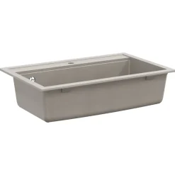 vidaXL Fregadero de cocina de granito con un seno Gris Best
