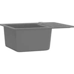 vidaXL Fregadero de cocina de granito con un seno Gris Sale