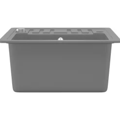vidaXL Fregadero de cocina de granito con un seno Gris Sale
