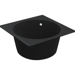 vidaXL Fregadero de cocina con rebosadero granito Negro Sale