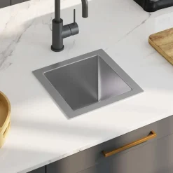 vidaXL Fontanería-Fregadero de cocina hecho a mano acero inoxidable