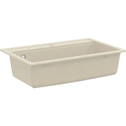 vidaXL Fontanería-Fregadero de cocina de granito con un seno