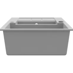 vidaXL Fregadero de cocina con dos senos granito Gris Discount