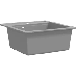 vidaXL Fontanería-Fregadero de cocina de granito con un seno