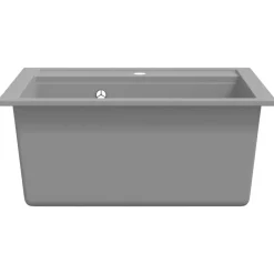 vidaXL Fontanería-Fregadero de cocina de granito con un seno
