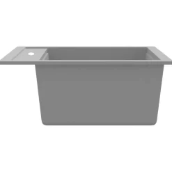 vidaXL Fontanería-Fregadero de cocina de granito con un seno