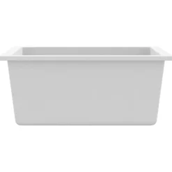 vidaXL Fregadero de cocina con rebosadero granito Blanco Online