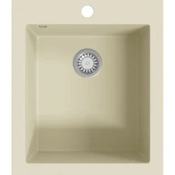 vidaXL Fregadero de cocina de granito con un seno Beige Sale