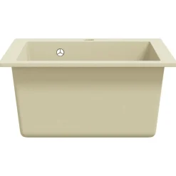vidaXL Fregadero de cocina de granito con un seno Beige Sale