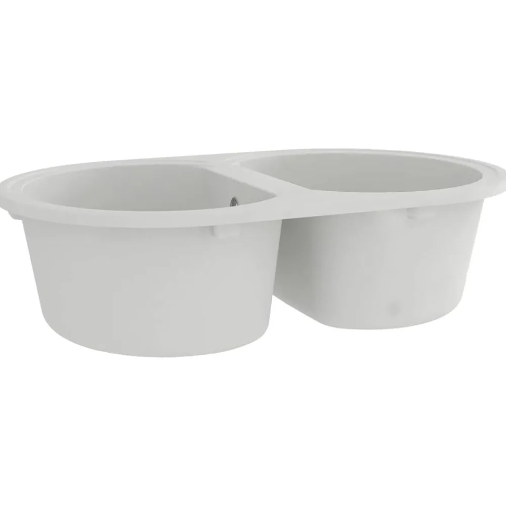 vidaXL Fregadero de cocina 78 x 47 x 20.5 cm granito White Outlet