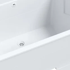 vidaXL Fregadero de lavadero de resina 59x41x75 cm Blanco Clearance