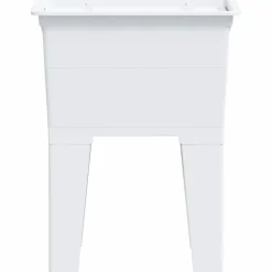 vidaXL Fregadero de lavadero de resina 59x41x75 cm Blanco Clearance