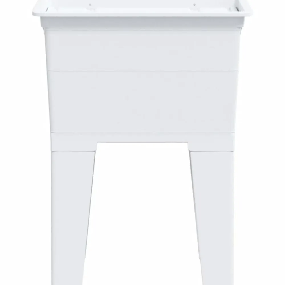 vidaXL Fregadero de lavadero de resina 59x41x75 cm Blanco Clearance
