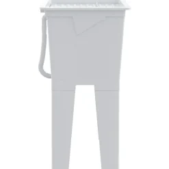 vidaXL Fregadero de lavadero de resina 59x41x75 cm Blanco Clearance