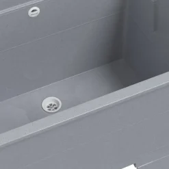 vidaXL Fregadero de lavadero de resina 59x41x75 cm Gris Hot
