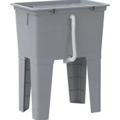 vidaXL Fregadero de lavadero de resina 59x41x75 cm Gris Hot