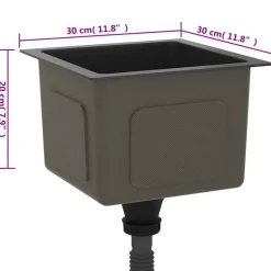vidaXL Fontanería-Fregadero hecho a mano acero inoxidable
