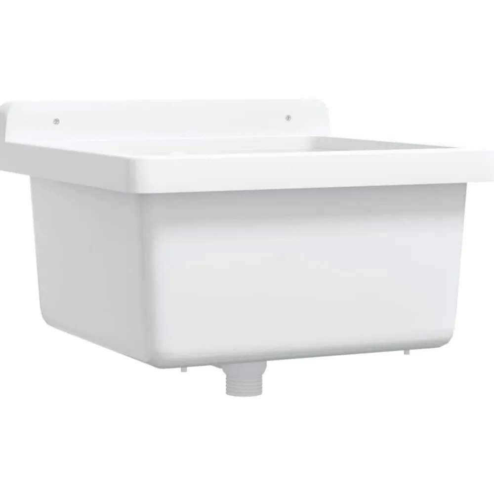 vidaXL Fontanería-Fregadero lavabo de pared resina 40x40x24 cm