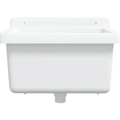 vidaXL Fontanería-Fregadero lavabo de pared resina 40x40x24 cm