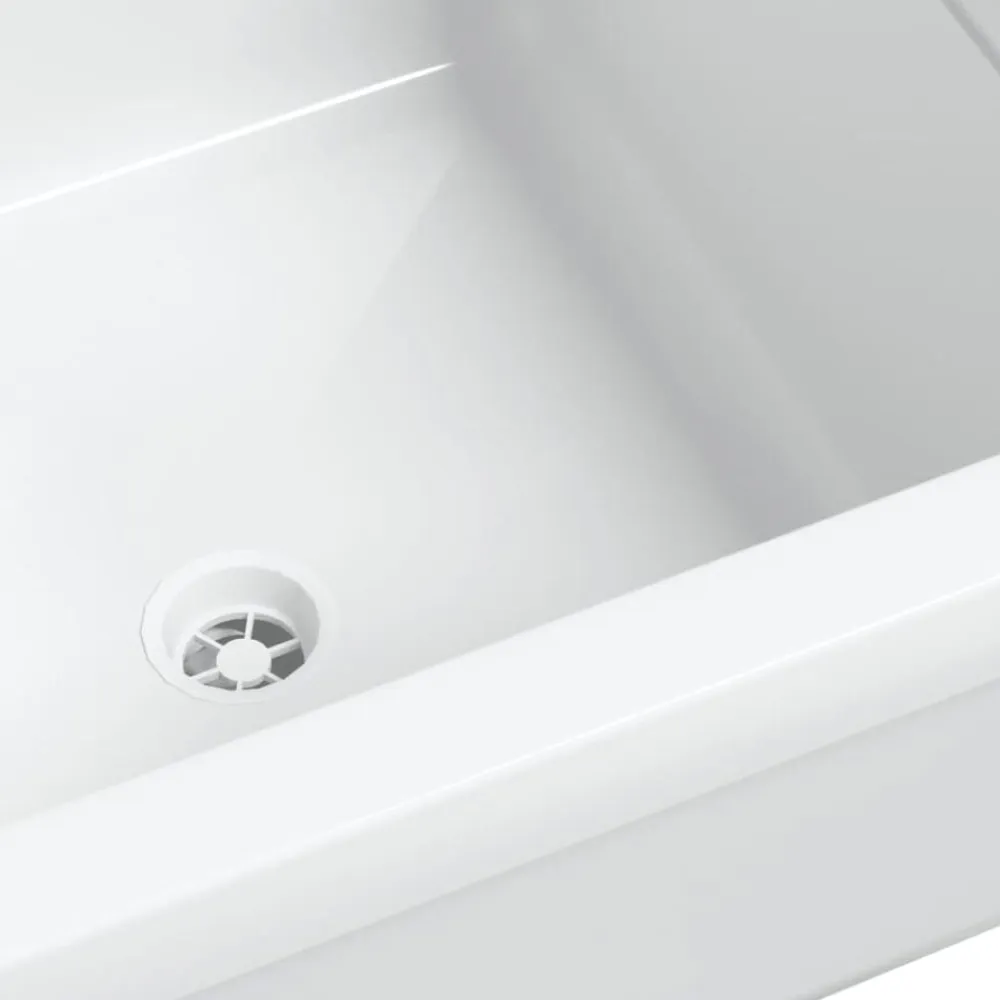 vidaXL Fontanería-Fregadero lavabo de pared resina 40x40x24 cm