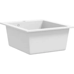 vidaXL Fregadero sobrepuesto de granito Blanco Online